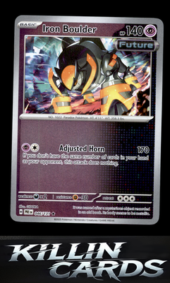 Reverse Holofoil Iron Boulder 046/131 Pokemon Rare SV: Prismatic Evolutions Card