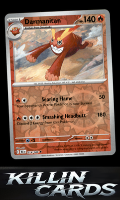 Reverse Holofoil Darmanitan 014/086 Pokemon Uncommon SV: Black Bolt Card NM
