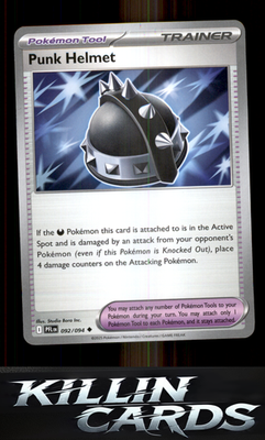 Punk Helmet 092/094 Pokemon Uncommon ME02: Phantasmal Flames Card NM