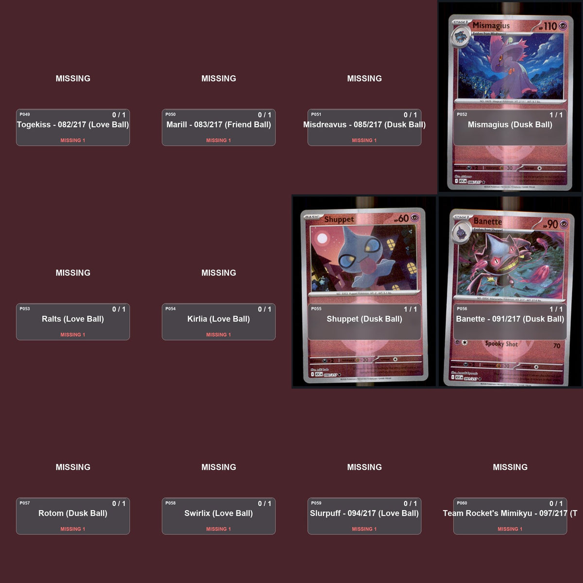 Pokemon TCG ME: Ascended Heroes C/UC/R Standard Set 91 Cards