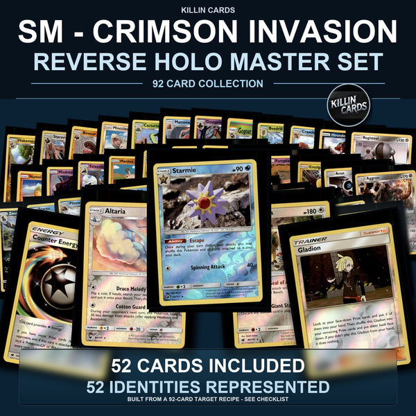 Pokemon TCG SM - Crimson Invasion Reverse Holo Master Set 52 Reverse Holo Card