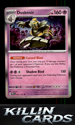 Dusknoir 037/131 Pokemon Rare SV: Prismatic Evolutions Card NM