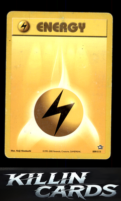 Lightning Energy 109/111 Pokemon Common Neo Genesis Card LP