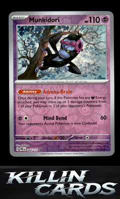 Reverse Holofoil Munkidori 044/131 Pokemon Rare SV: Prismatic Evolutions Card NM