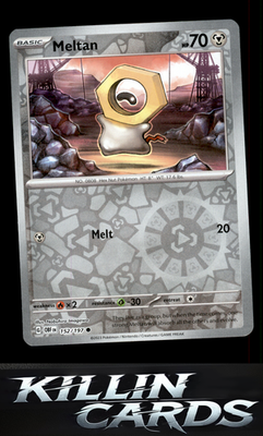 Reverse Holofoil Meltan 152/197 Pokemon Common SV03: Obsidian Flames Card NM