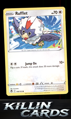 Rufflet 148/195 Pokemon Common SWSH12: Silver Tempest Card NM