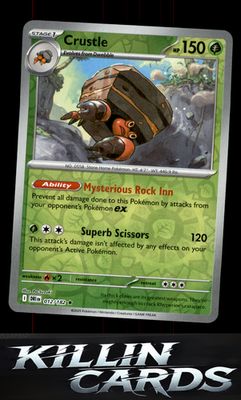 Reverse Holofoil Crustle - 012/182 012/182 Pokemon Rare SV10: Destined Rivals Ca