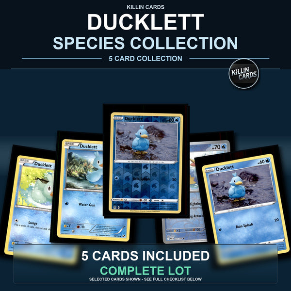 Pokemon TCG Ducklett Species Collection 5 Different Cards