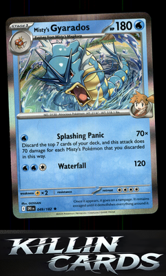Misty's Gyarados 049/182 Pokemon Rare SV10: Destined Rivals Card NM