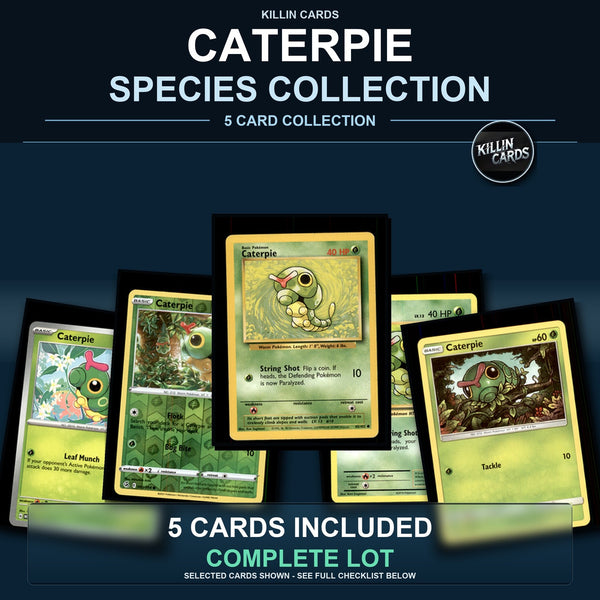 Pokemon TCG Caterpie Species Collection 5 Different Cards