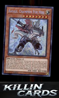 1st Edition Rafale, Champion Fur Hire DASA-EN023 YuGiOh Secret Rare Dark Saviors