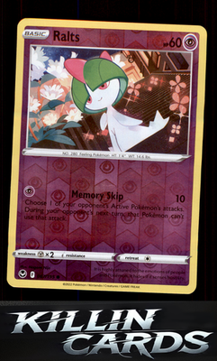 Reverse Holofoil Ralts 067/195 Pokemon Common SWSH12: Silver Tempest Card NM