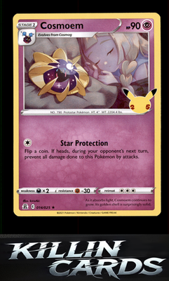 Cosmoem 014/025 Pokemon Holo Rare Celebrations Card NM