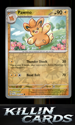 Reverse Holofoil Pawmo 075/198 Pokemon Common SV01: Scarlet & Violet Base Set Ca