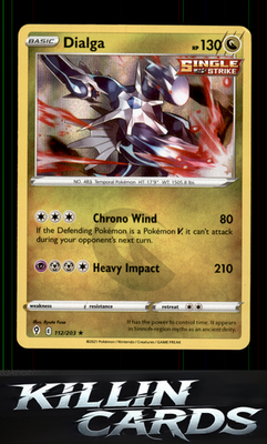 Dialga 112/203 Pokemon Holo Rare SWSH07: Evolving Skies Card NM