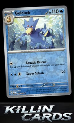 Reverse Holofoil Golduck 055/165 Pokemon Uncommon SV: Scarlet & Violet 151 Card