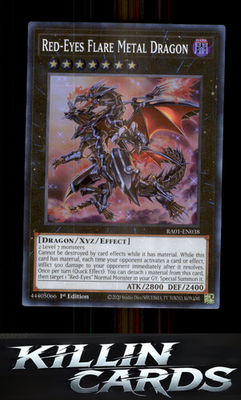 1st Edition Red-Eyes Flare Metal Dragon (Platinum Secret Rare) RA01-EN038 YuGiOh