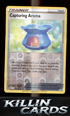 Reverse Holofoil Capturing Aroma 153/195 Pokemon Uncommon SWSH12: Silver Tempest