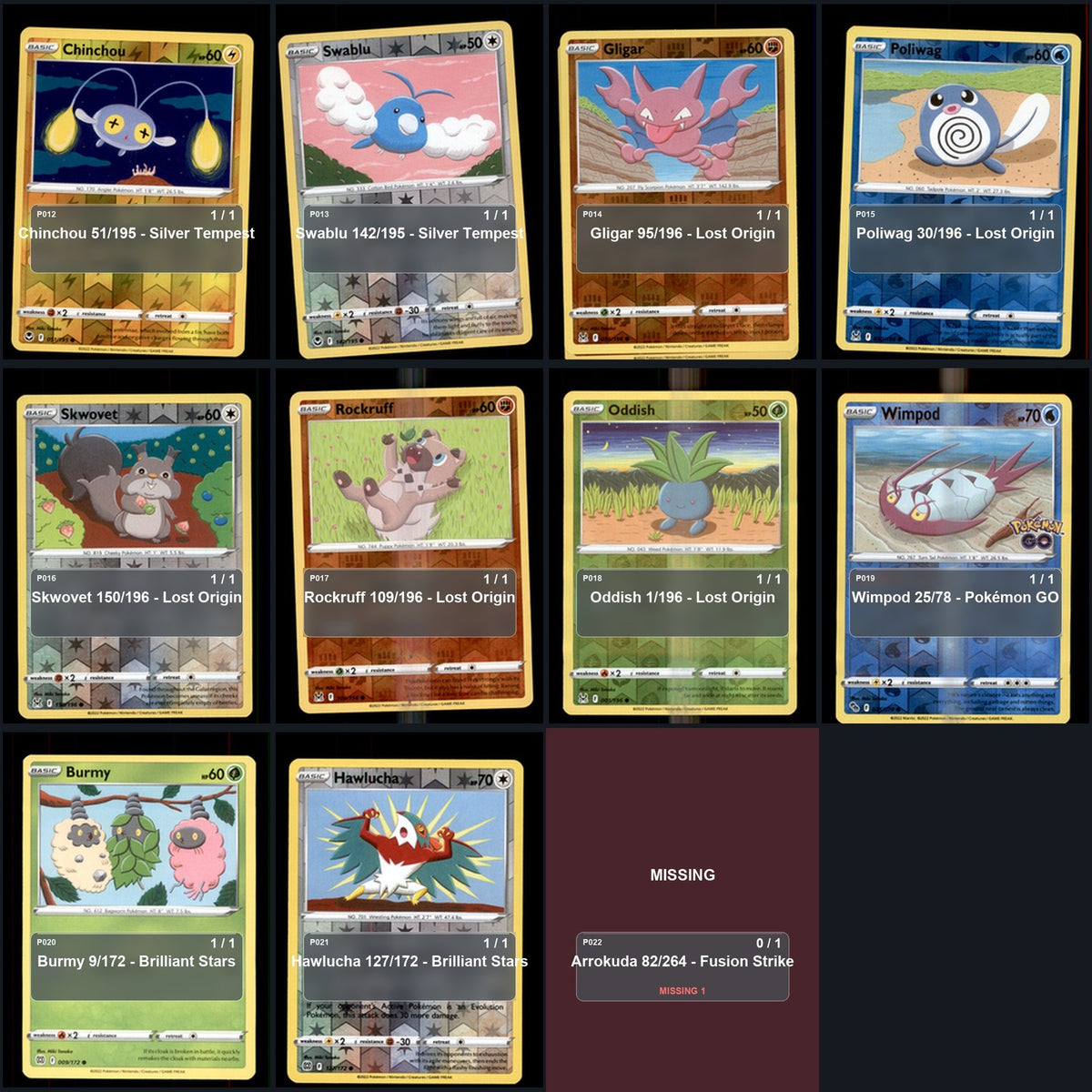 Pokemon TCG Miki Tanaka Artist Collection 52 Cards Lot
