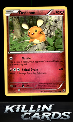 Dedenne 70/119 Pokemon Common XY - Phantom Forces Card LP