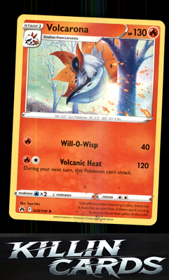 Volcarona 025/159 Pokemon Rare SWSH: Crown Zenith Card NM