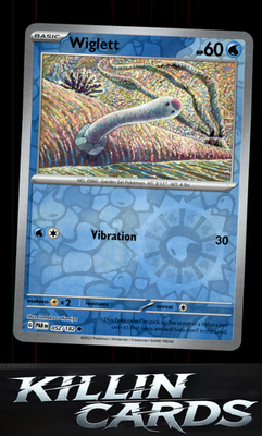 Reverse Holofoil Wiglett - 052/182 052/182 Pokemon Common SV04: Paradox Rift Car