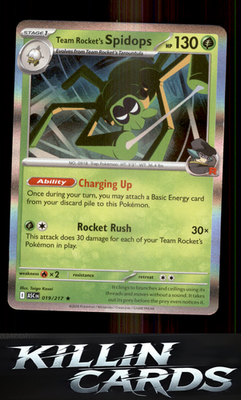 Team Rocket's Spidops 019/217 Pokemon Rare ME: Ascended Heroes Card NM