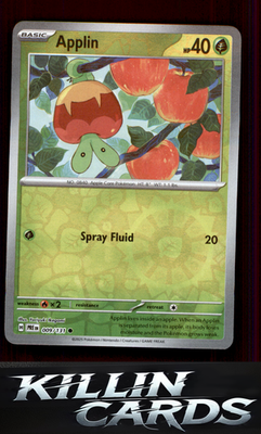 Reverse Holofoil Applin 009/131 Pokemon Common SV: Prismatic Evolutions Card NM