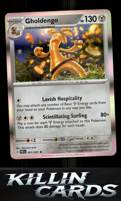 Gholdengo 067/091 Pokemon Rare SV: Paldean Fates Card NM