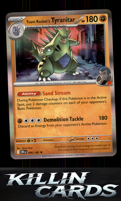 Team Rocket's Tyranitar 096/182 Pokemon Rare SV10: Destined Rivals Card NM