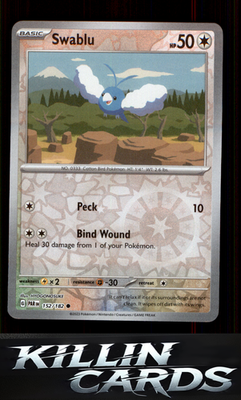 Reverse Holofoil Swablu - 152/182 152/182 Pokemon Common SV04: Paradox Rift Card