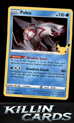 Palkia 004/025 Pokemon Holo Rare Celebrations Card NM