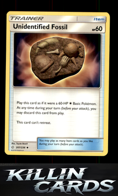 Unidentified Fossil 207/236 Pokemon Uncommon SM - Cosmic Eclipse Card NM