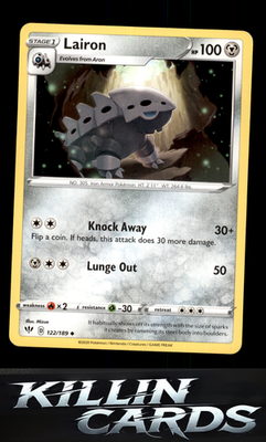 Lairon 122/189 Pokemon Uncommon SWSH03: Darkness Ablaze Card NM