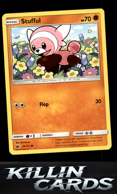 Stufful 55/111 Pokemon Common SM - Crimson Invasion Card LP