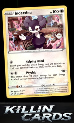 Indeedee 056/072 Pokemon Holo Rare Shining Fates Card NM