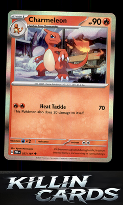 Charmeleon 027/197 Pokemon Uncommon SV03: Obsidian Flames Card NM