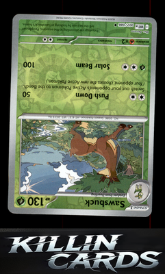 Reverse Holofoil Sawsbuck 007/086 Pokemon Uncommon SV: White Flare Card NM