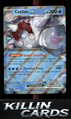 Cetitan ex - 065/182 065/182 Pokemon Double Rare SV10: Destined Rivals Card NM