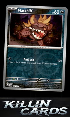 Reverse Holofoil Maschiff 062/091 Pokemon Common SV: Paldean Fates Card NM
