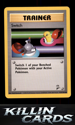 Switch 123/130 Pokemon Common Base Set 2 Card LP