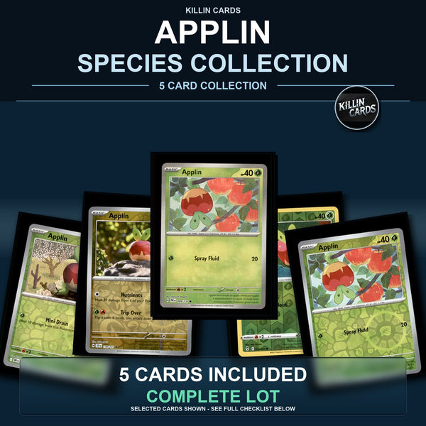 Pokemon TCG Applin Species Collection 5 Different Cards