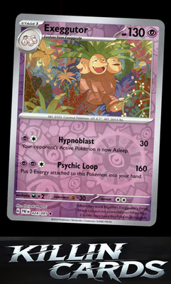 Reverse Holofoil Exeggutor 024/091 Pokemon Rare SV: Paldean Fates Card NM