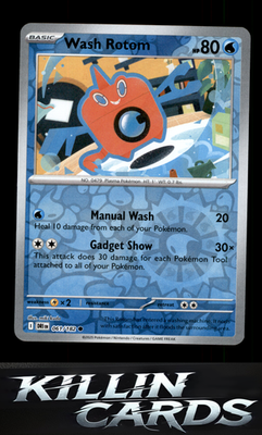 Reverse Holofoil Wash Rotom 061/182 Pokemon Common SV10: Destined Rivals Card NM
