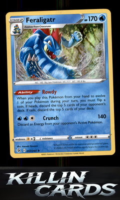 Feraligatr 057/264 Pokemon Holo Rare SWSH08: Fusion Strike Card NM