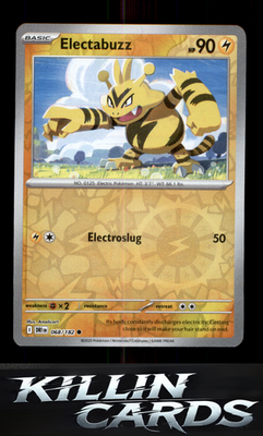 Reverse Holofoil Electabuzz 068/182 Pokemon Common SV10: Destined Rivals Card NM