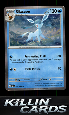 Glaceon 025/131 Pokemon Rare SV: Prismatic Evolutions Card NM