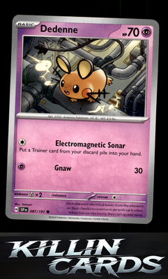 Dedenne 087/191 Pokemon Common SV08: Surging Sparks Card NM