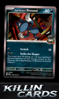 Team Rocket's Sneasel 128/182 Pokemon Rare SV10: Destined Rivals Card NM