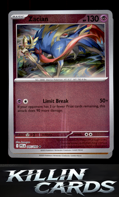 Reverse Holofoil Zacian - 045/094 045/094 Pokemon Rare ME02: Phantasmal Flames C